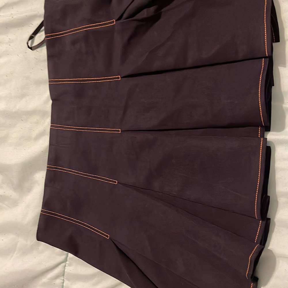 NEVER WORN denim mini pleated skirt